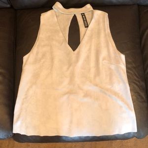 Light Blue Suede Tank